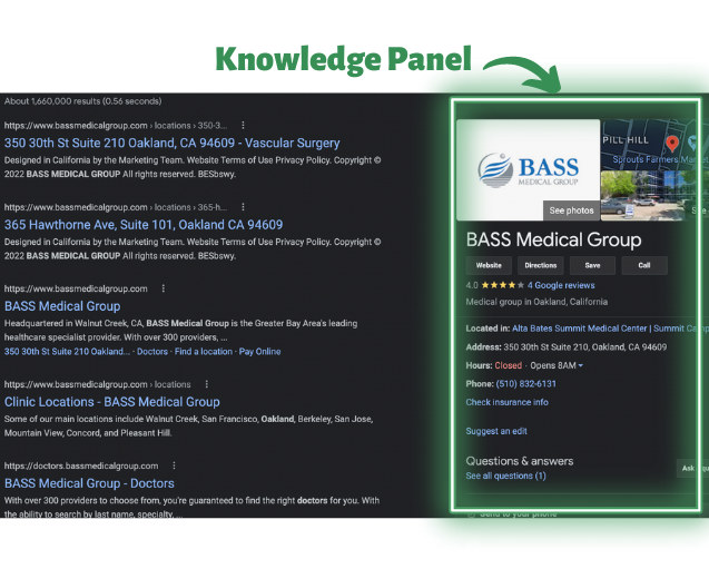 google my business knowledge panel