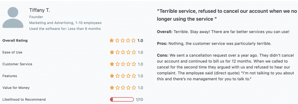 Customer review