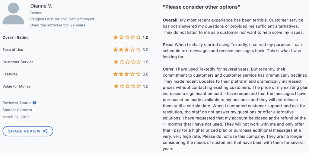 Customer Review