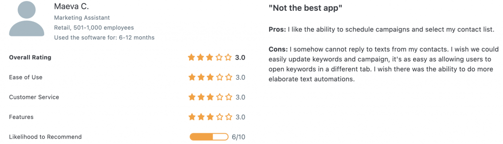 Customer Review
