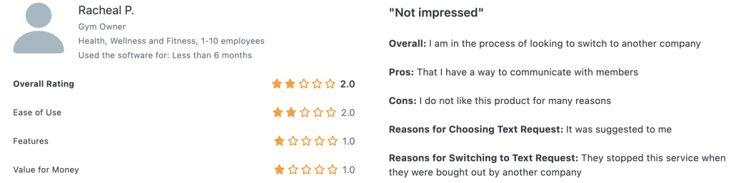 Text Request Review