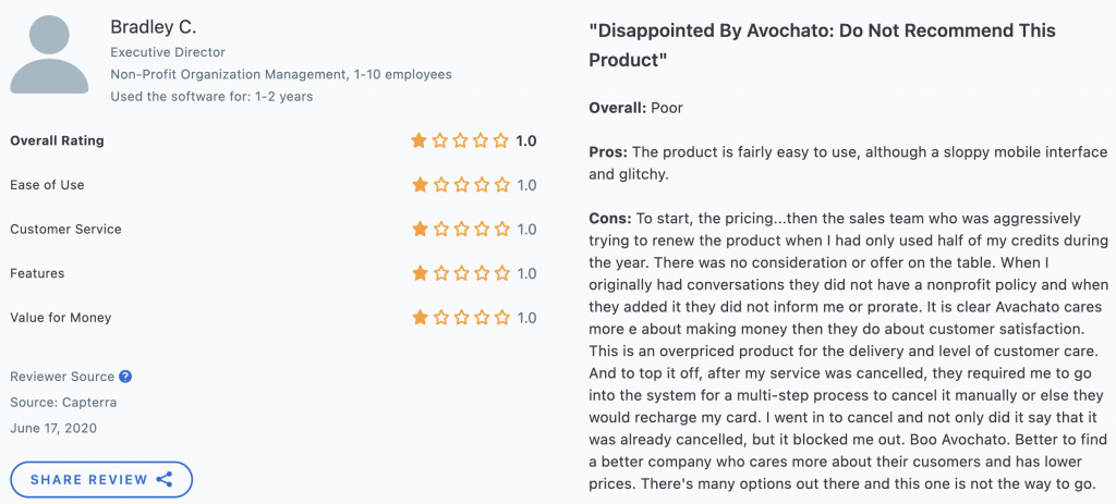 Avochato Customer Review