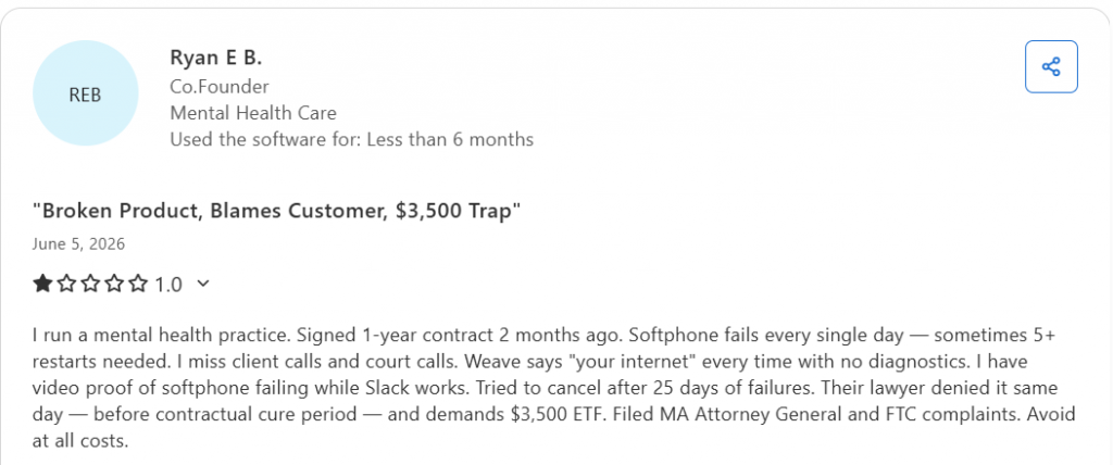 weave pricing issues
