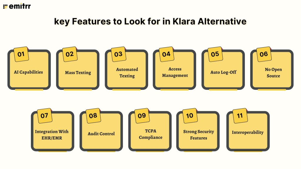 key Features to look for in Klara Alternative