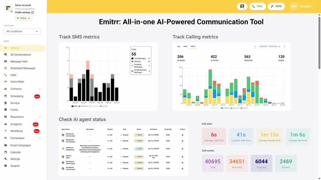Emitrr dashboard
