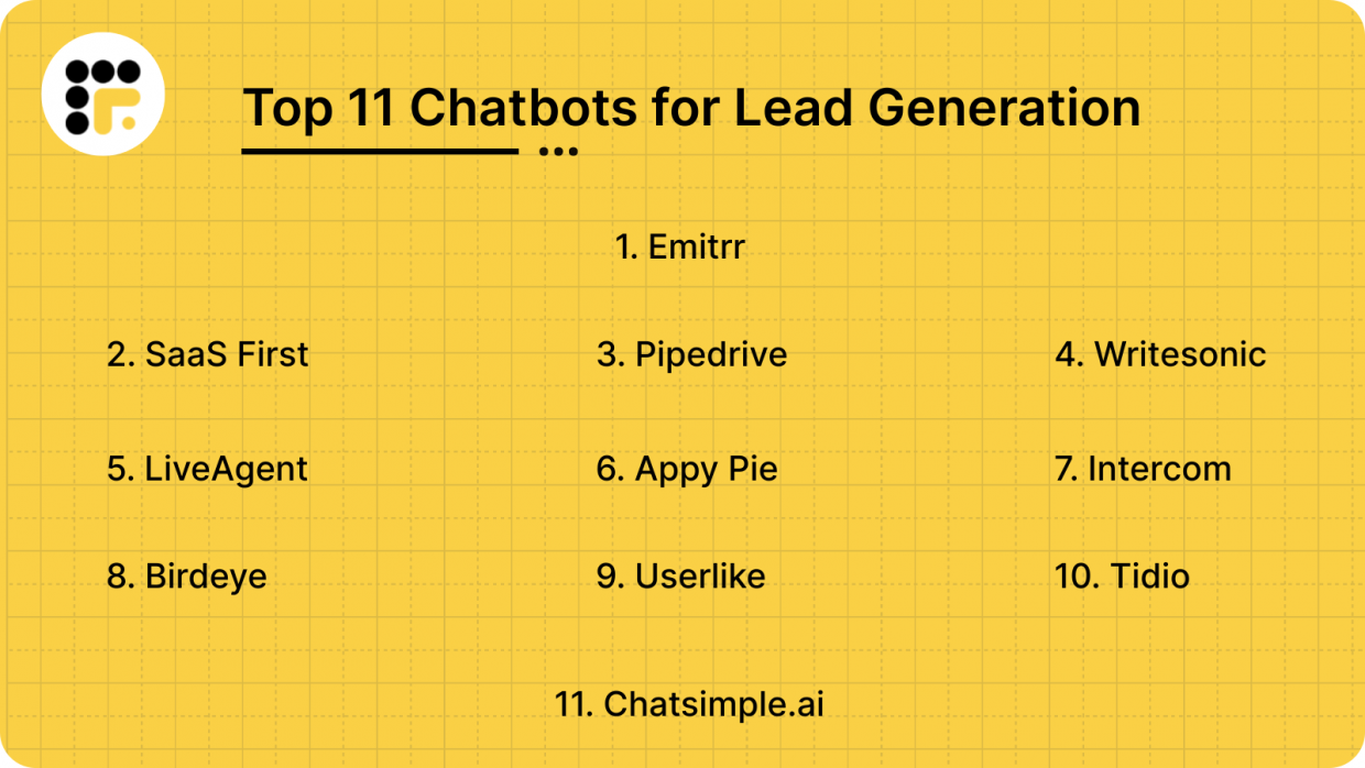 Top 11 AI Chatbots for Lead Generation