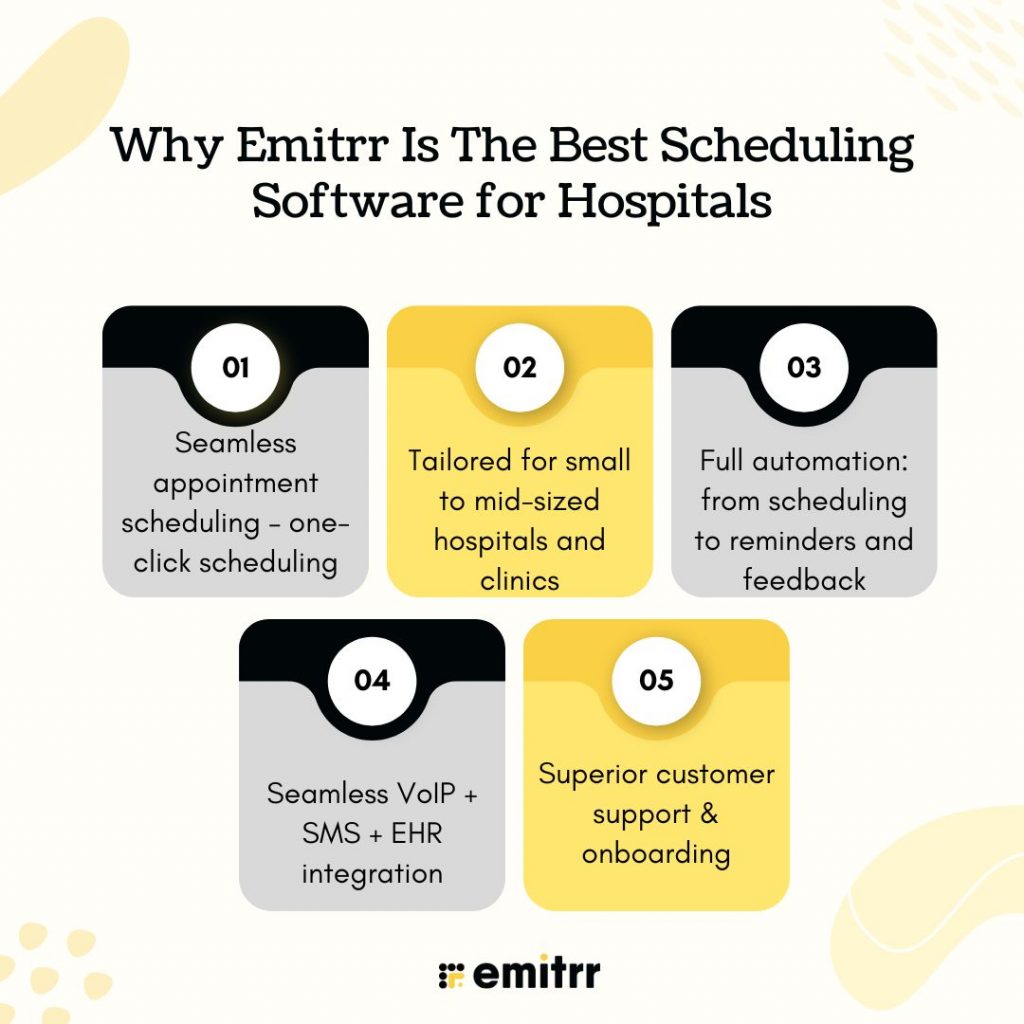 Why Emitrr Is The Best Scheduling Software for Hospitals