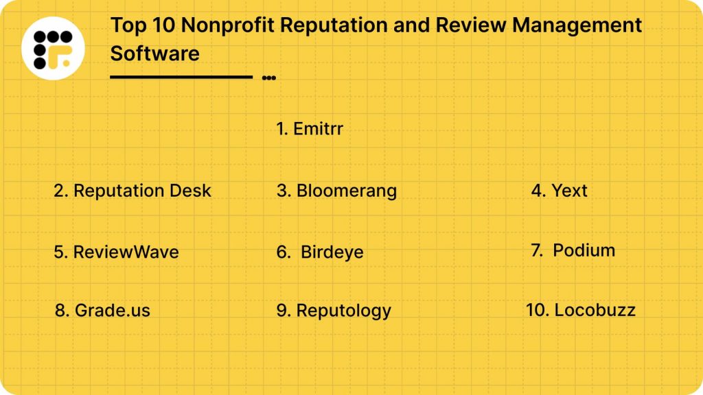 Top 10 Nonprofit Reputation and Review Management Software