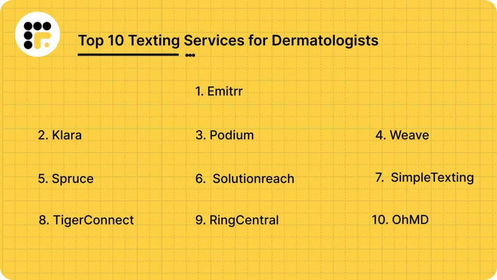 Top 10 Texting Services for Dermatologists