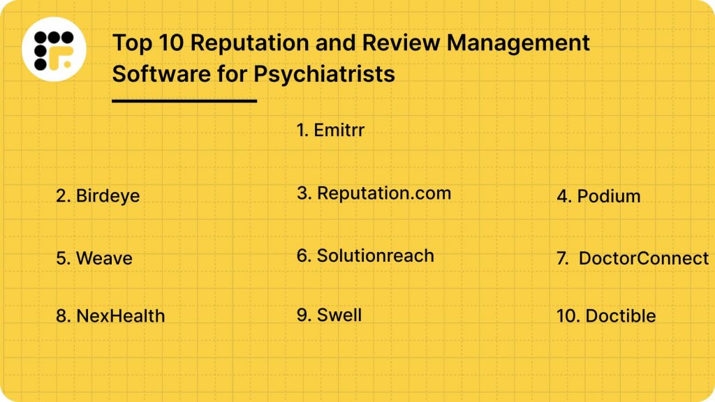Top 10 Reputation and Review Management Software for Psychiatrists