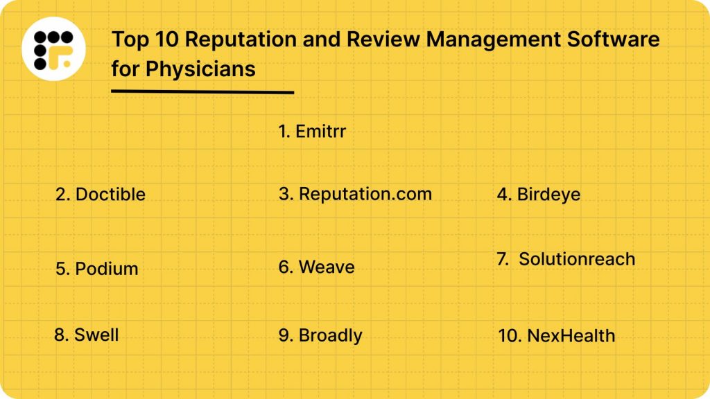 Top 10 Reputation and Review Management Software for Physicians
