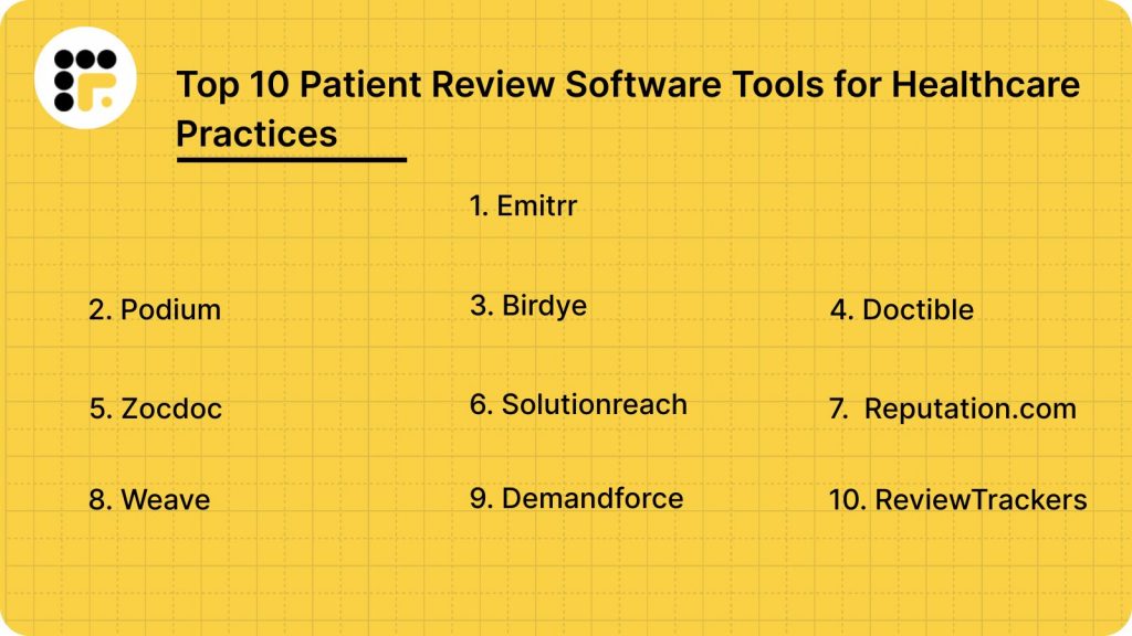 Top 10 Patient Review Software Tools for Healthcare Practices