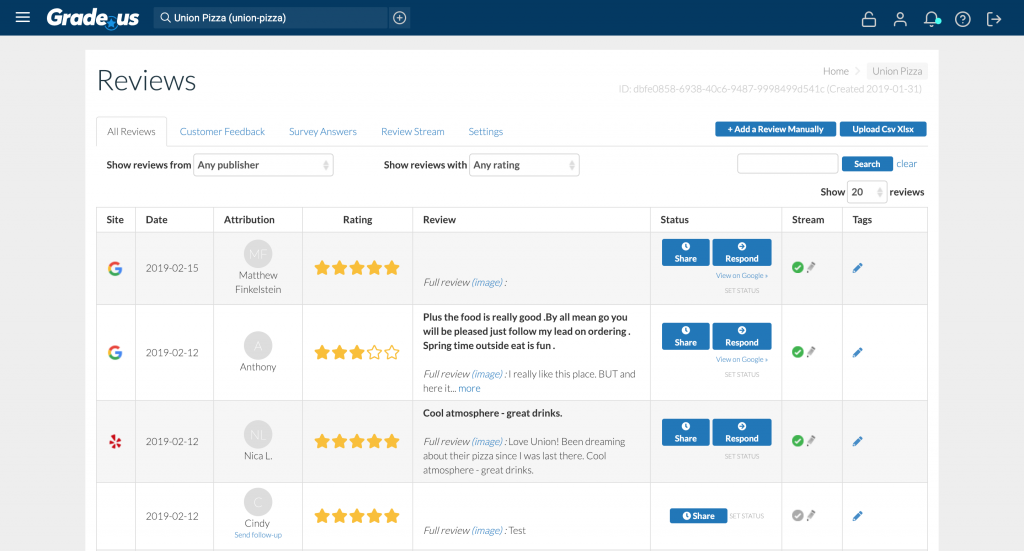 grade.us dashboard
