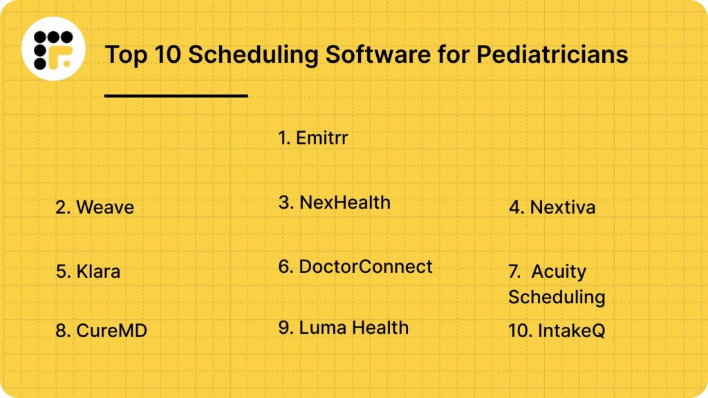 Top 10 Scheduling Software for Pediatricians