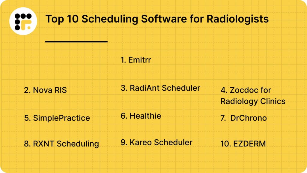 Top 10 Scheduling Software for Radiologists