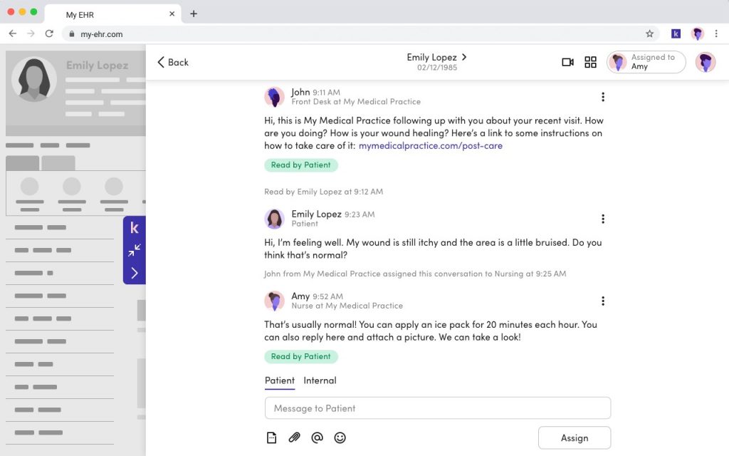 Klara dashboard image