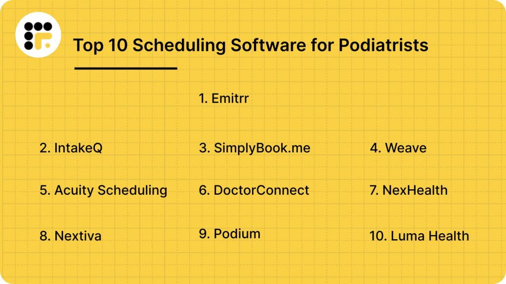 Top 10 Scheduling Software for Podiatrists