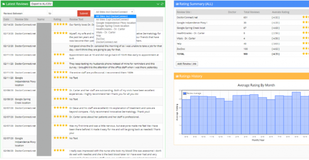 DoctorConnect dashboard