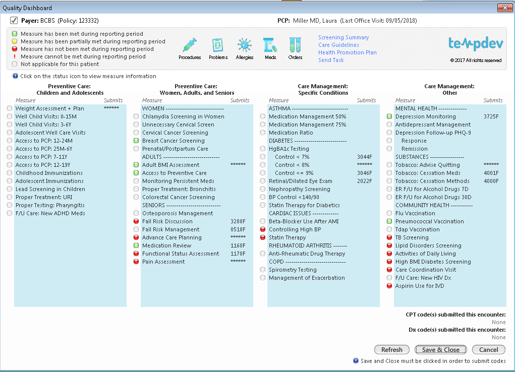 NextGen Healthcare dashboard