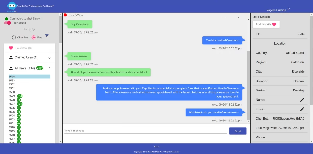 smartbot360 dashboard