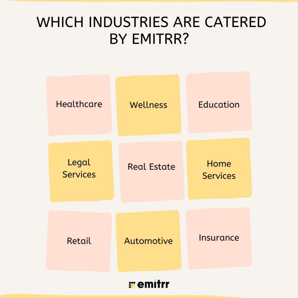 Which Industries are catered by Emitrr?