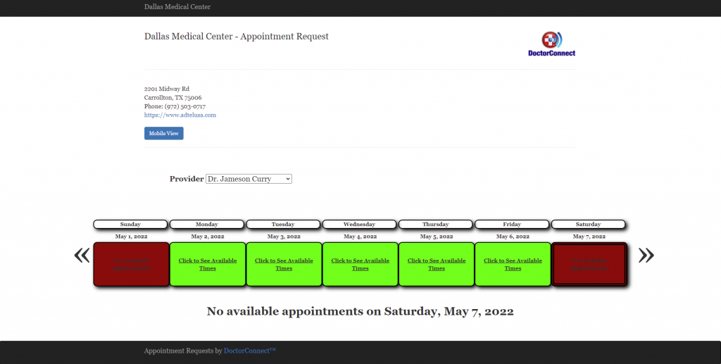 doctorconnect dashboard