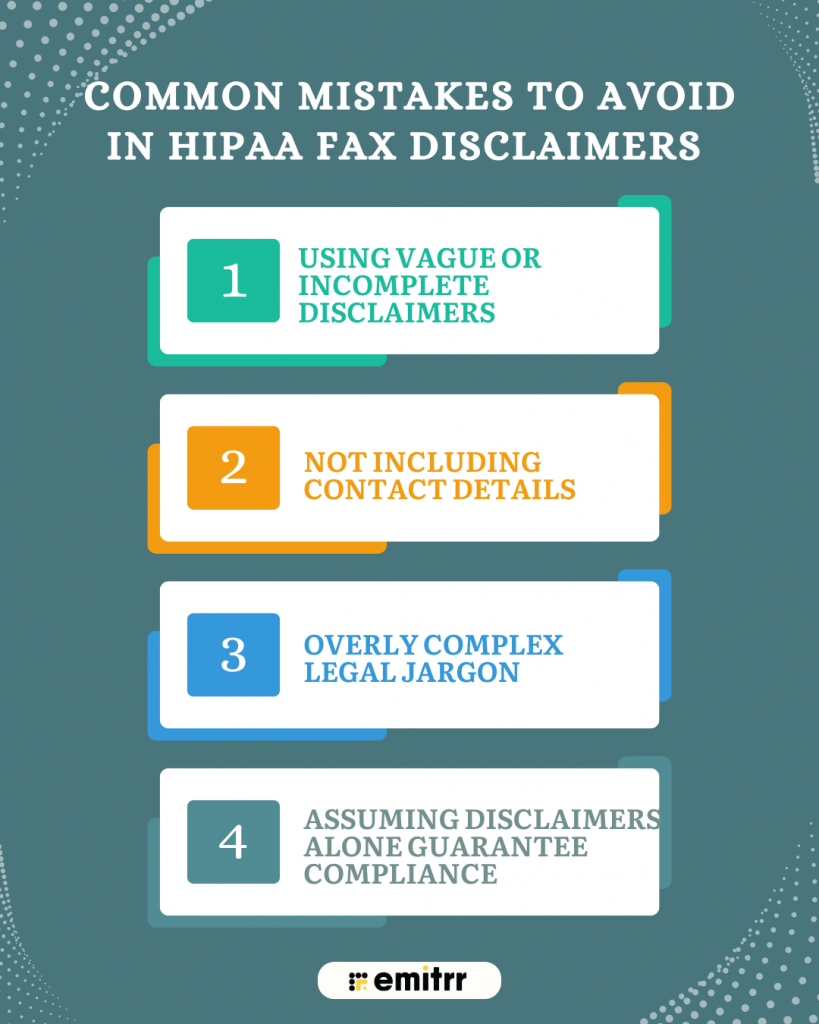 Common Mistakes to Avoid in HIPAA Fax Disclaimers