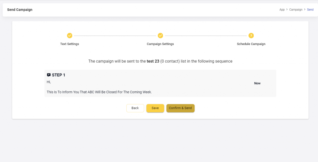 Send messages in Emitrr