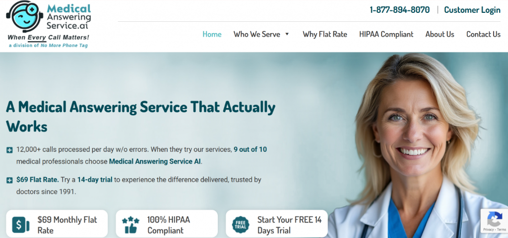 medical answering service ai