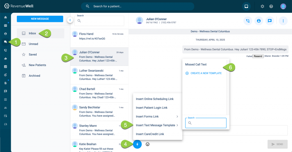screenshot of revenuewell dashboard