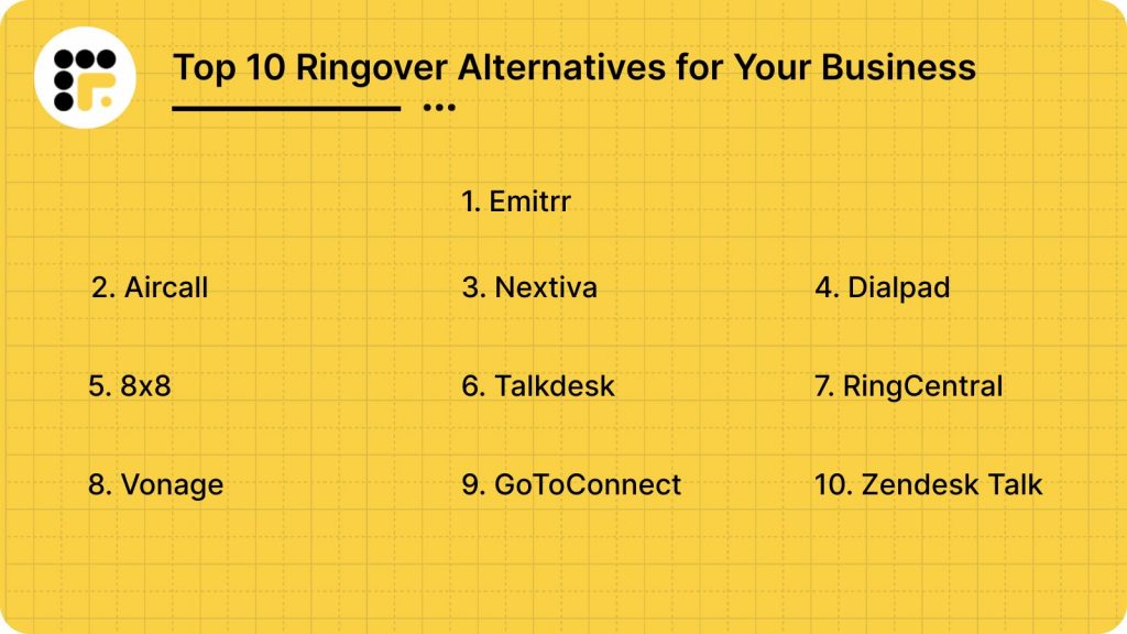 Top 10 Ringover Alternatives for Your Business