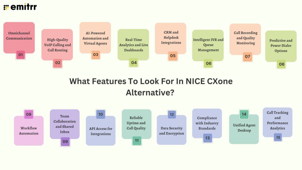 What Features To Look For In NICE CXone Alternative?