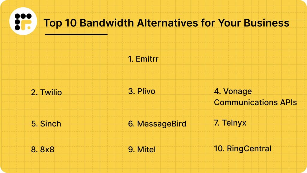 Top 10 Bandwidth Alternatives for Your Business