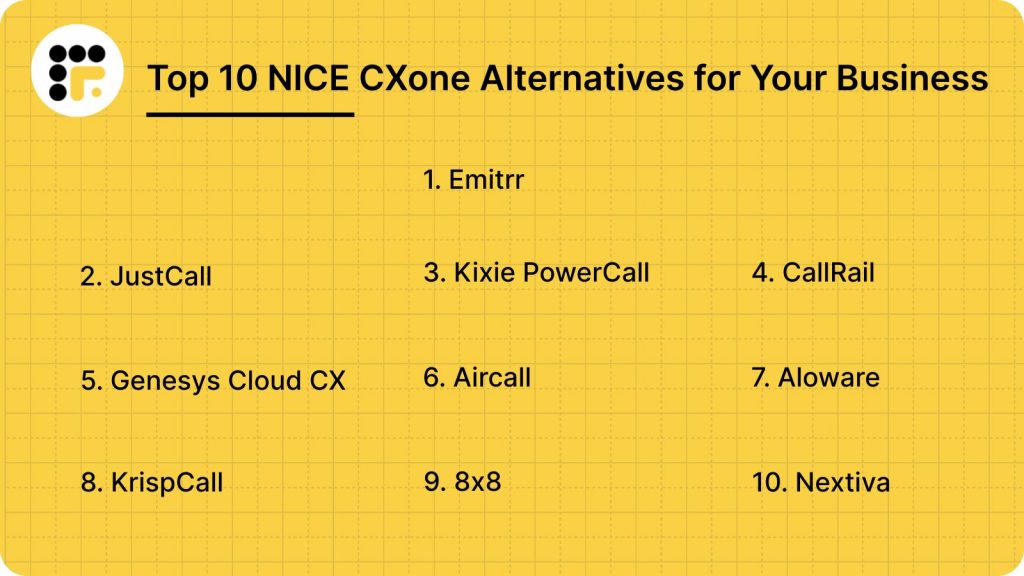 Top 10 NICE CXone Alternatives for Your Business