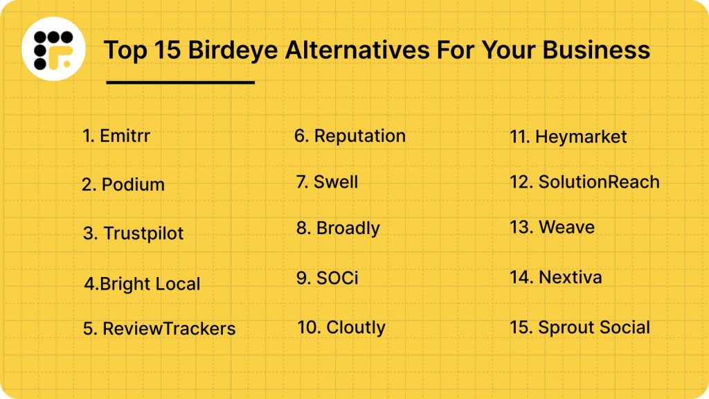 Top 15 Birdeye Alternatives