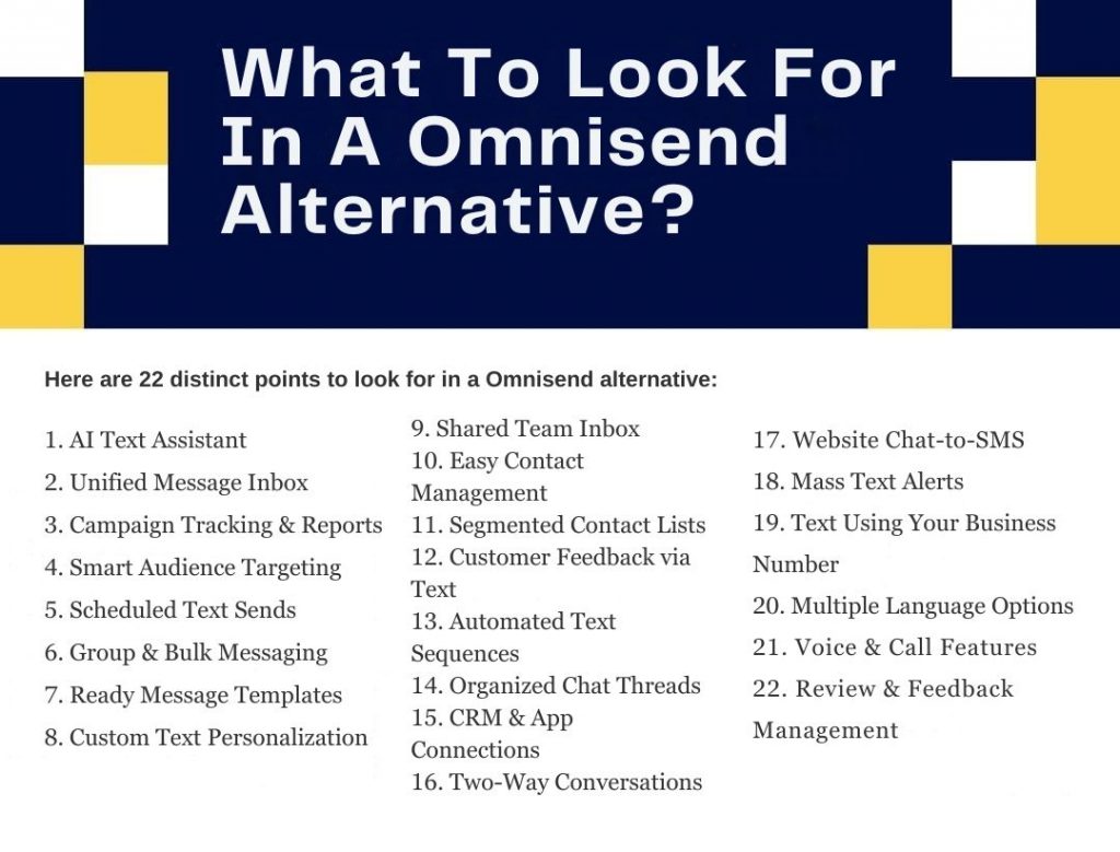 What Features To Look For In An Omnisend Alternative?