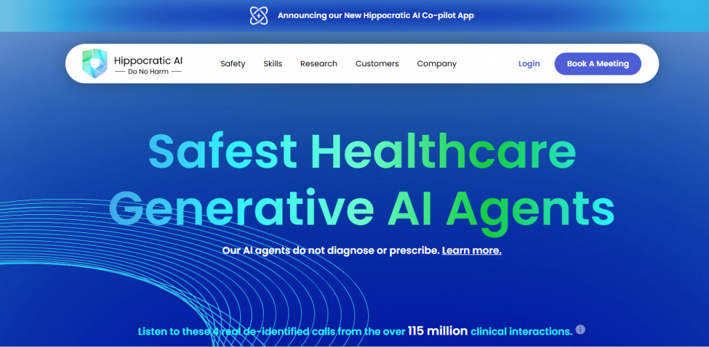 Hippcractic ai dashboard screenshot