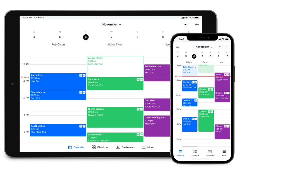 Square Appointments dashboard