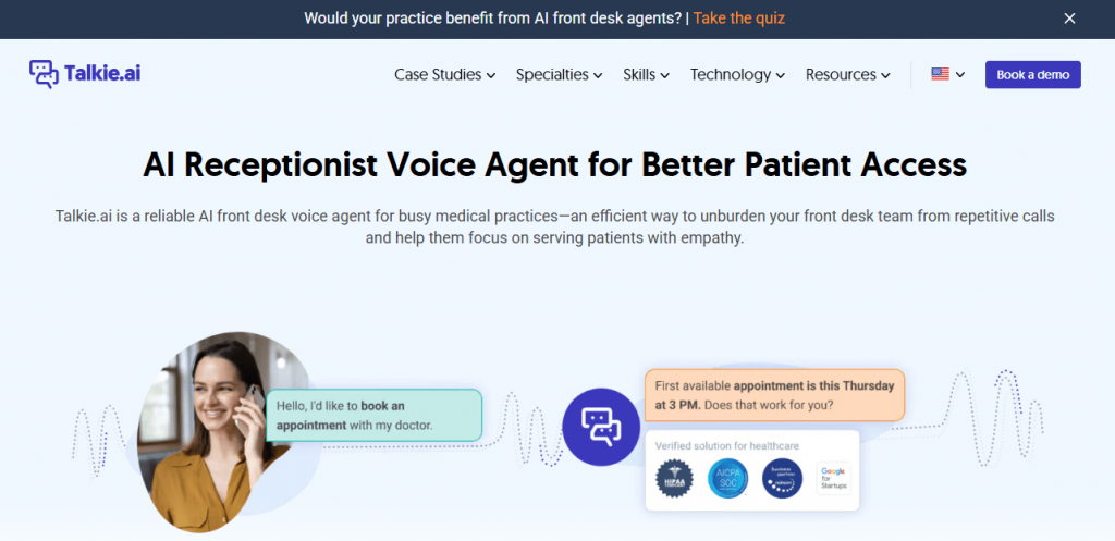 Talkie.ai dashboard image