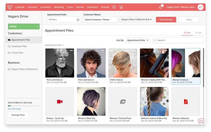 Vagaro dashboard image