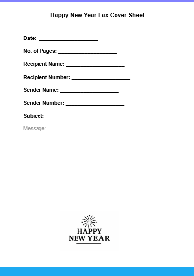 New Year Fax Cover Sheet