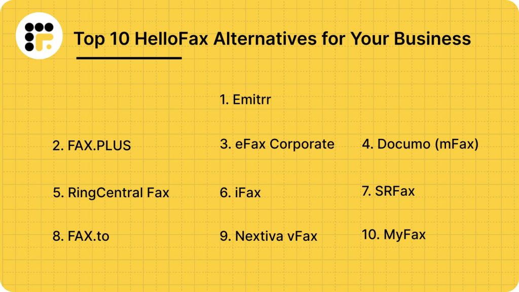 Top 10 HelloFax Alternatives for Your Business