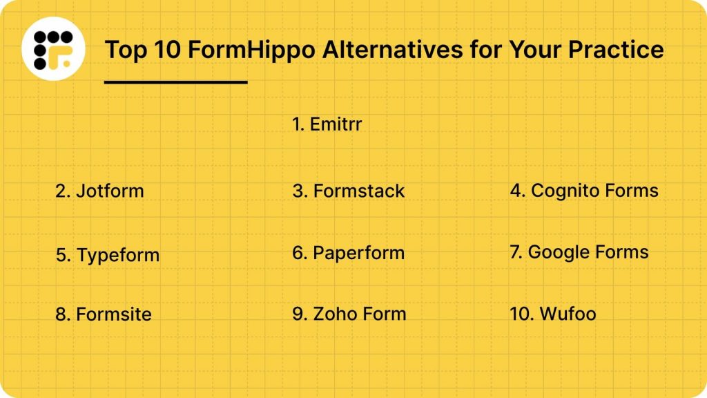 Top 10 FormHippo Alternatives for Your Practice
