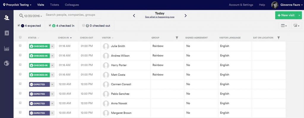 proxyclick dashboard