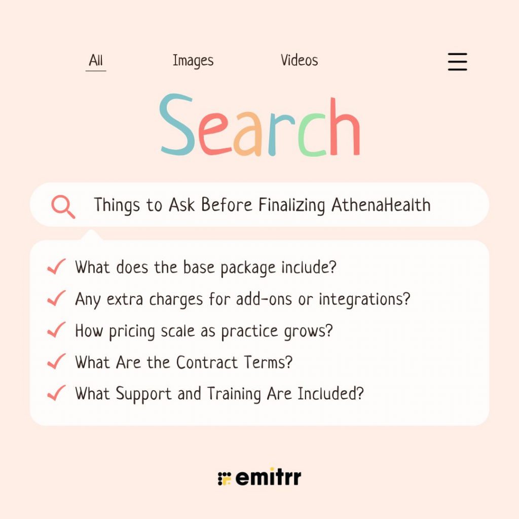 Things to Ask Before Finalizing AthenaHealth