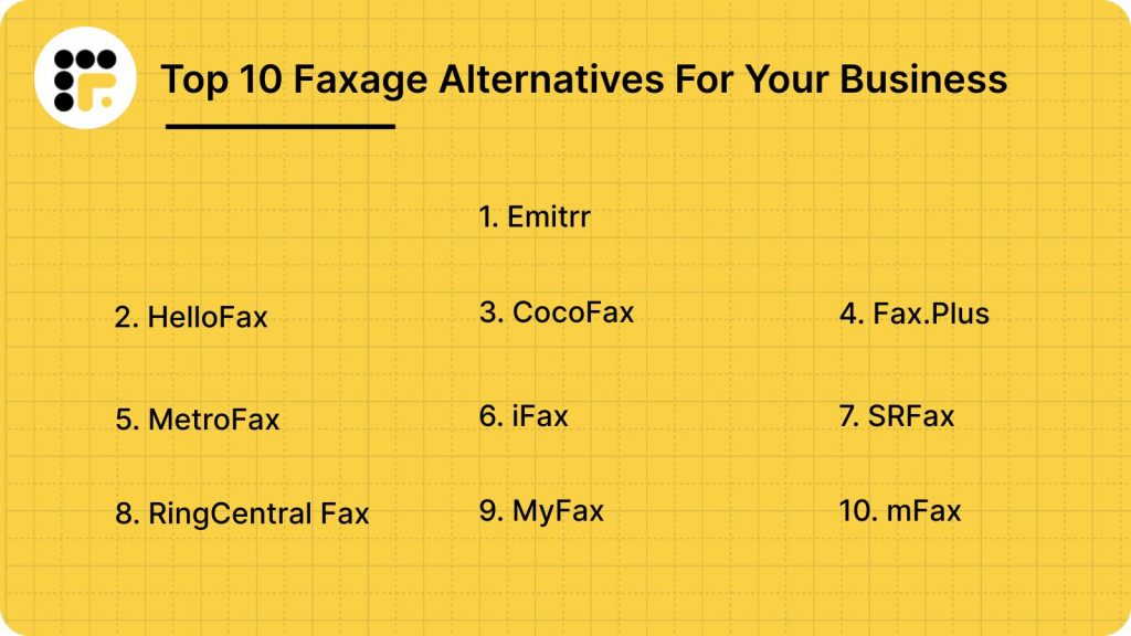 Top 10 Faxage Alternatives For Your Business