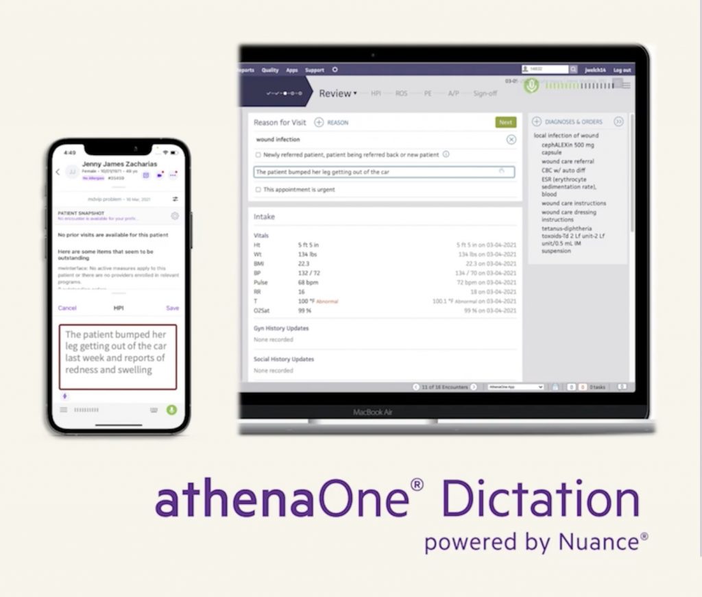 athenaOne Dictation 