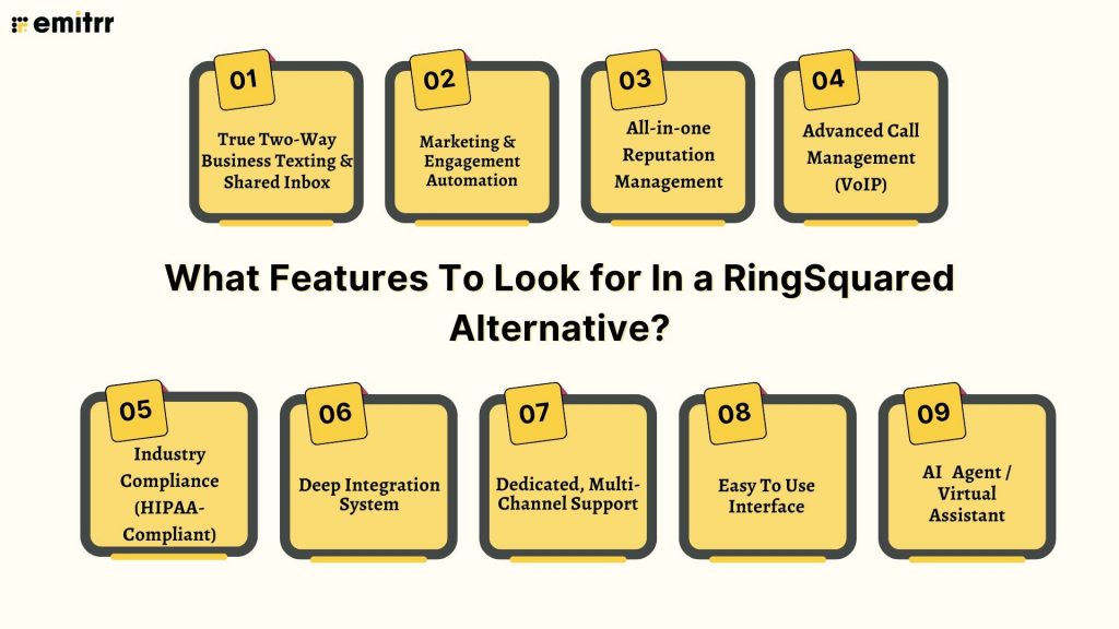 What Features To Look for In a RingSquared Alternative?