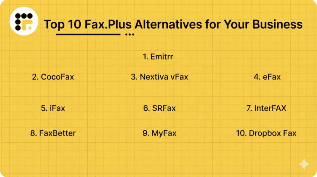 Top 10 Fax.Plus Alternatives for Your Business