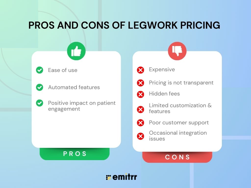 Pros and Cons of Legwork Pricing 